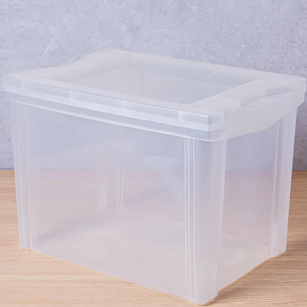 2 Caixas Organizadoras Plástica Altas 30L Ordene Organize Brinquedos Closet Incolor