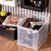 2 Caixas Organizadoras Plásticas 65L Tampa com Trava Empilháveis Transparentes Radical Color
