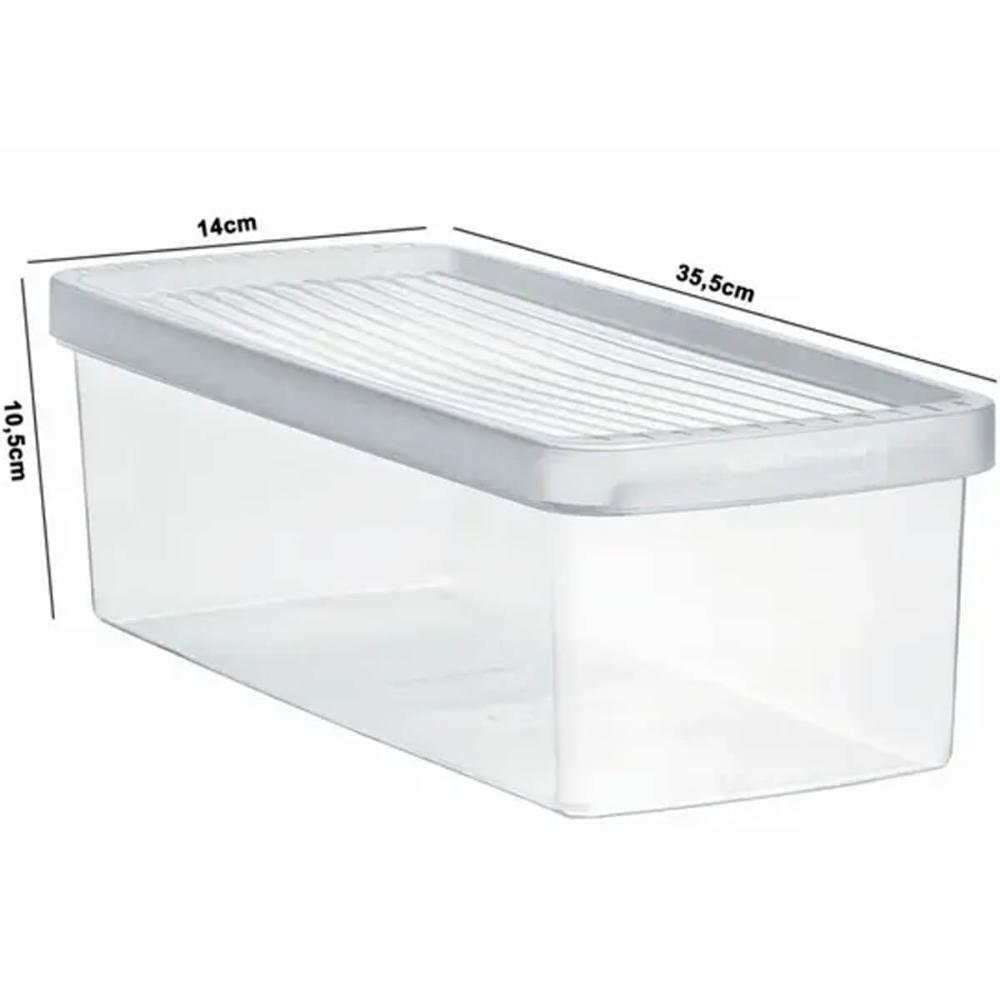 2 Caixas Plásticas Guardar Sapatos 35 a 38 Ordene 4,2L Organizadores Closet