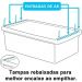 2 Caixas Plásticas Guardar Sapatos 35 a 38 Ordene 4,2L Organizadores Closet