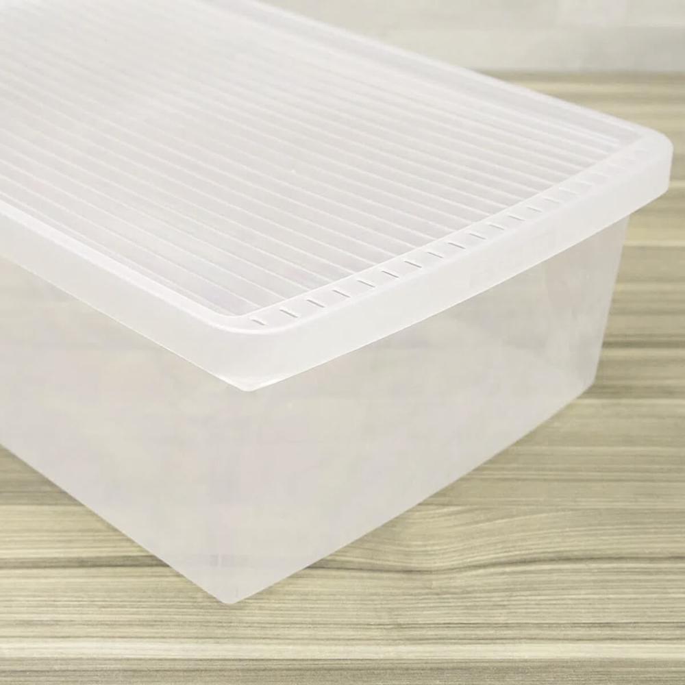 2 Caixas Plásticas Organizadoras com Tampa para Sapatos Calçados 38 a 46 Empilháveis Ordene