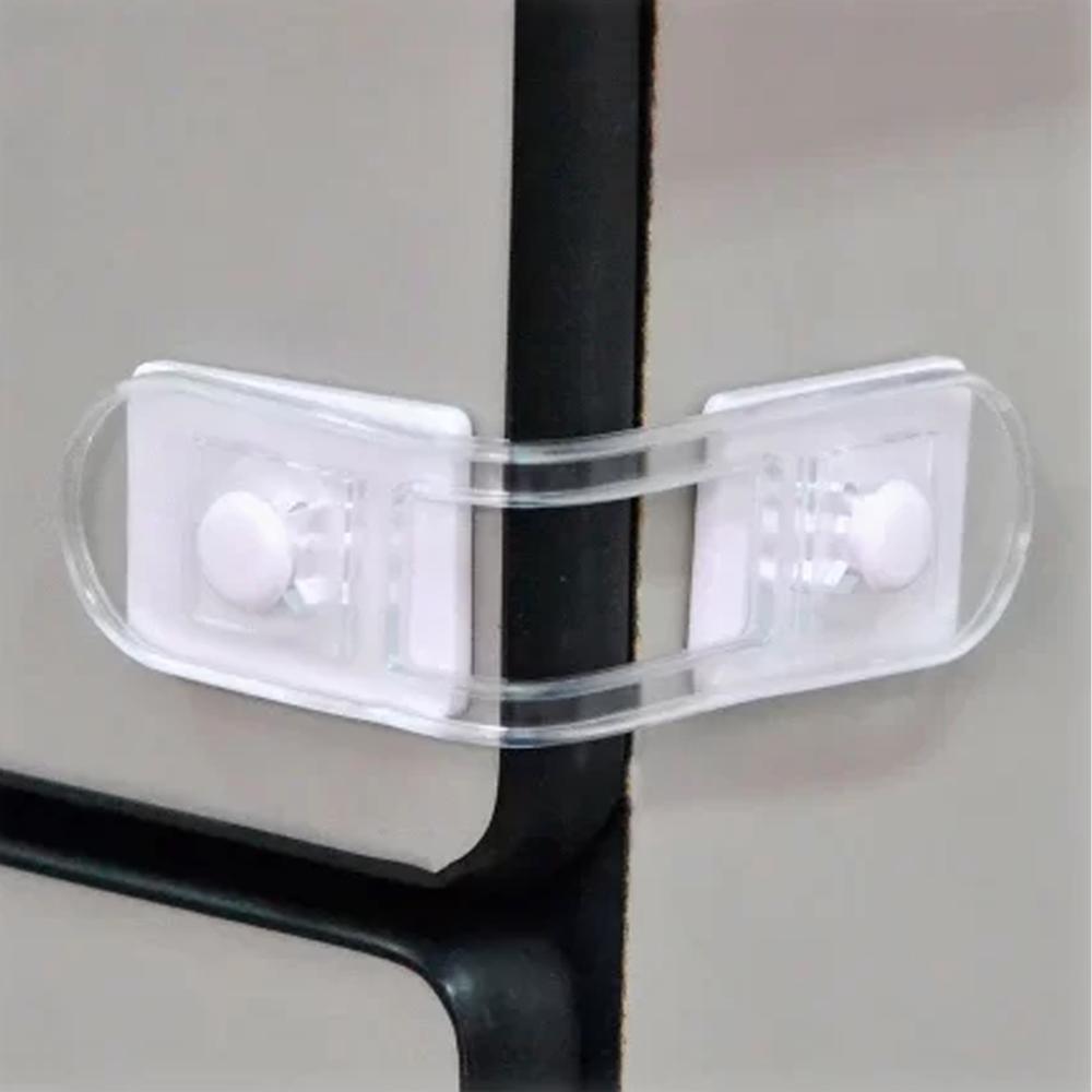 2 Travas Para Gaveta e Porta de Móveis Flexíveis Bebê Prende