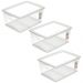3 Caixas Plásticas Cesto Organizador com Tampa 30L Brinquedos Closet Incolor