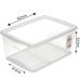 3 Caixas Plásticas Cesto Organizador com Tampa 30L Brinquedos Closet Incolor