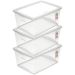 3 Caixas Plásticas Organizadoras 60L com Tampa My Closet Ordene Multiuso
