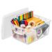 4 Caixas Organizadoras Travas e Alças 4L Bel Ordene para Armário Closet Incolor