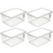 4 Caixas Plásticas 60L Organizadoras com Tampa My Closet Ordene Empilháveis