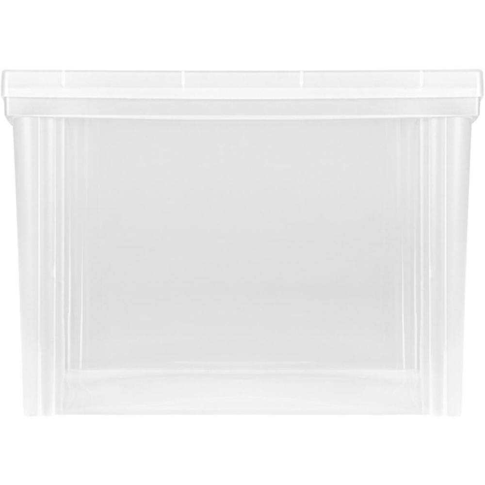 6 Caixas Organizadoras Plásticas Média Alta 30L Ordene Transparentes Radical Color