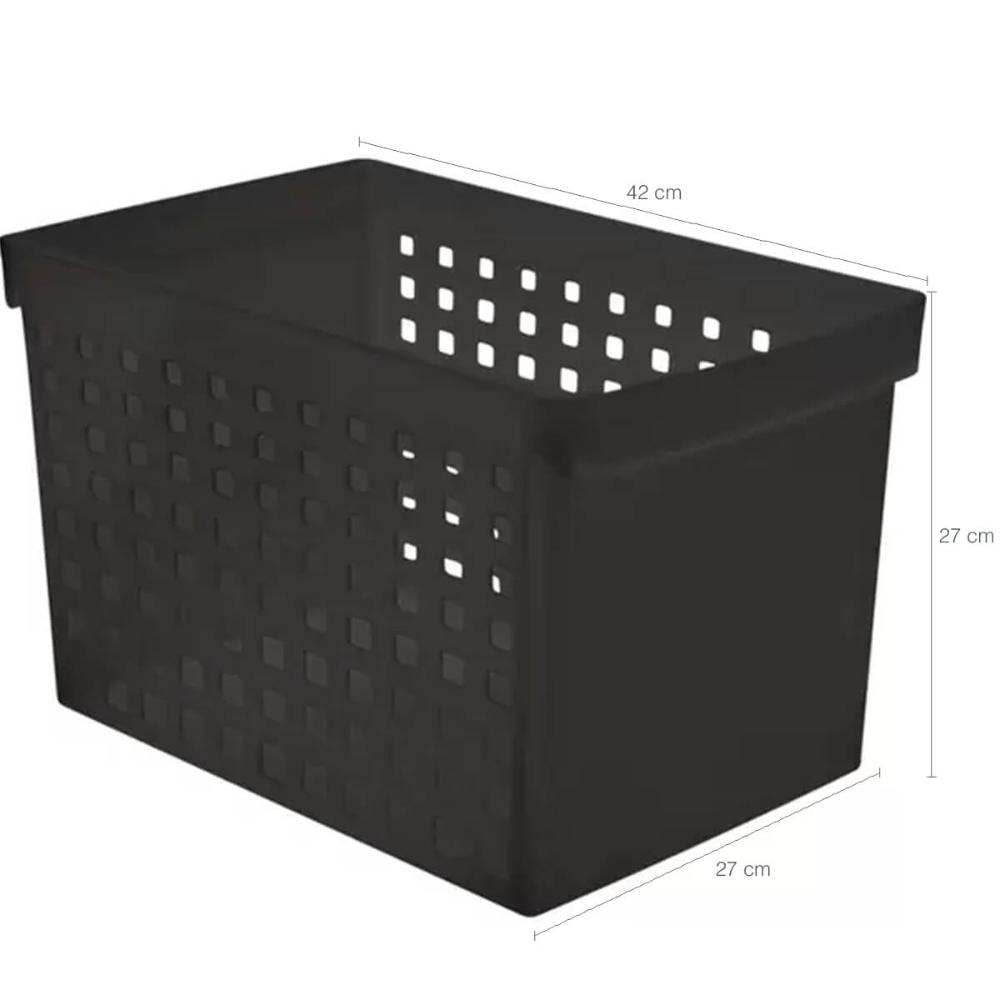 6 Caixas Organizadoras para Escritório 42x27cm Arquivo Morto Pastas Suspensas com Furação