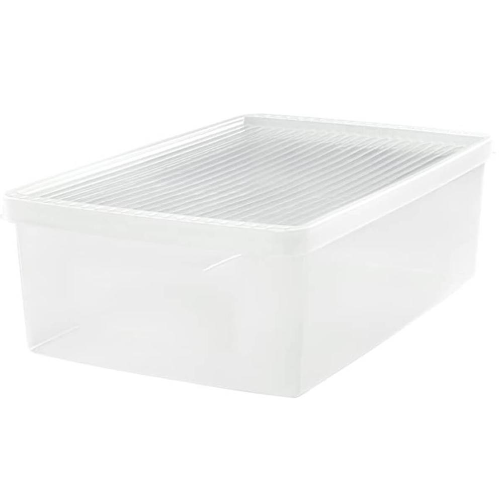 6 Caixas de Sapato Ordene Pequena 28 a 34 Empilhável Transparente
