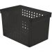 8 Caixas para Pastas Suspensas 42x27cm Pretas Arquivo Largo com Furação Office Line Ordene