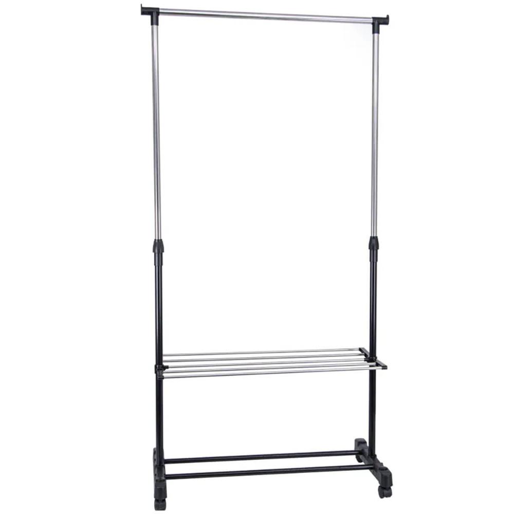 Arara Sapateira Regulável 80 a 155cm Ordene Expositor Calçados Closet Rodinhas My Closet