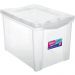 Caixa Organizadora Plástica Alta 30L Transparente Ordene Radical Color Organize Brinquedos Closet