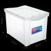 Caixa Organizadora Plástica Alta 30L Transparente Ordene Radical Color Organize Brinquedos Closet
