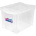 Caixa Organizadora Plástica Alta 30L Transparente Ordene Radical Color Organize Brinquedos Closet