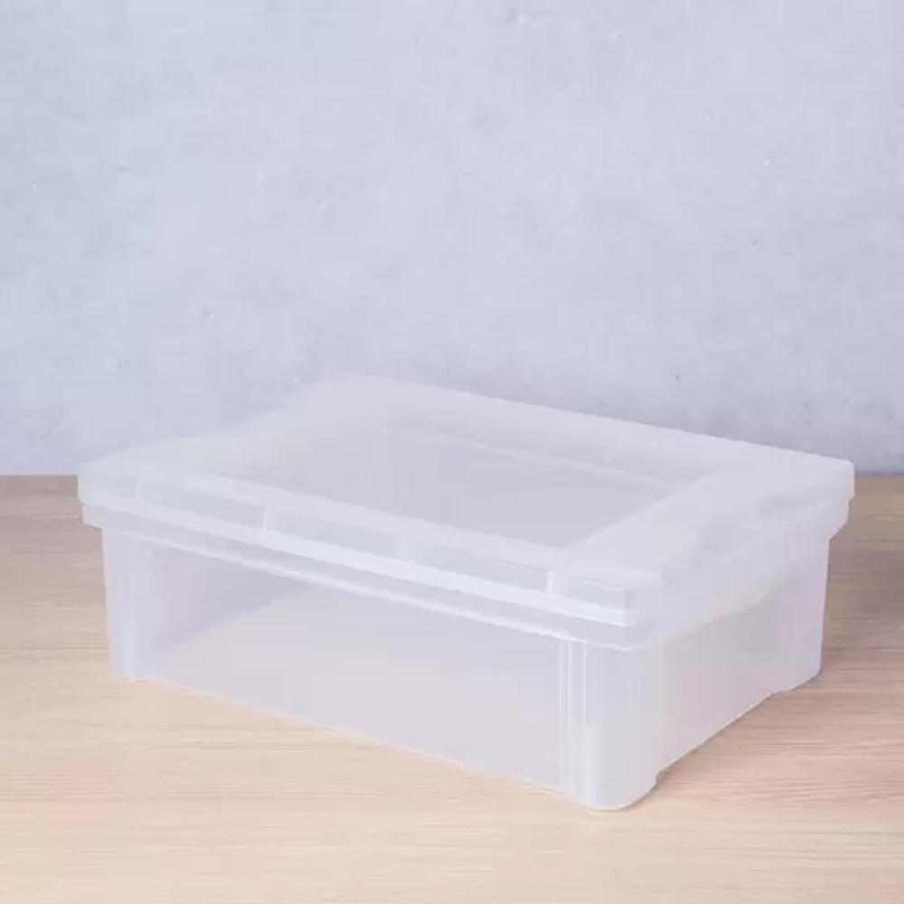 Caixa Organizadora Plástica Transparente 13,5L Ordene com Ta