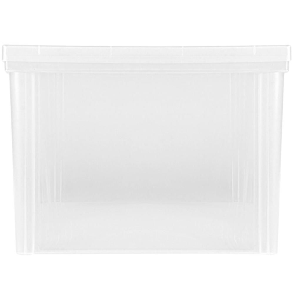 Caixa Organizadora Plástica Transparente 65L Tampa com Trava Radical Color Ordene Multiuso