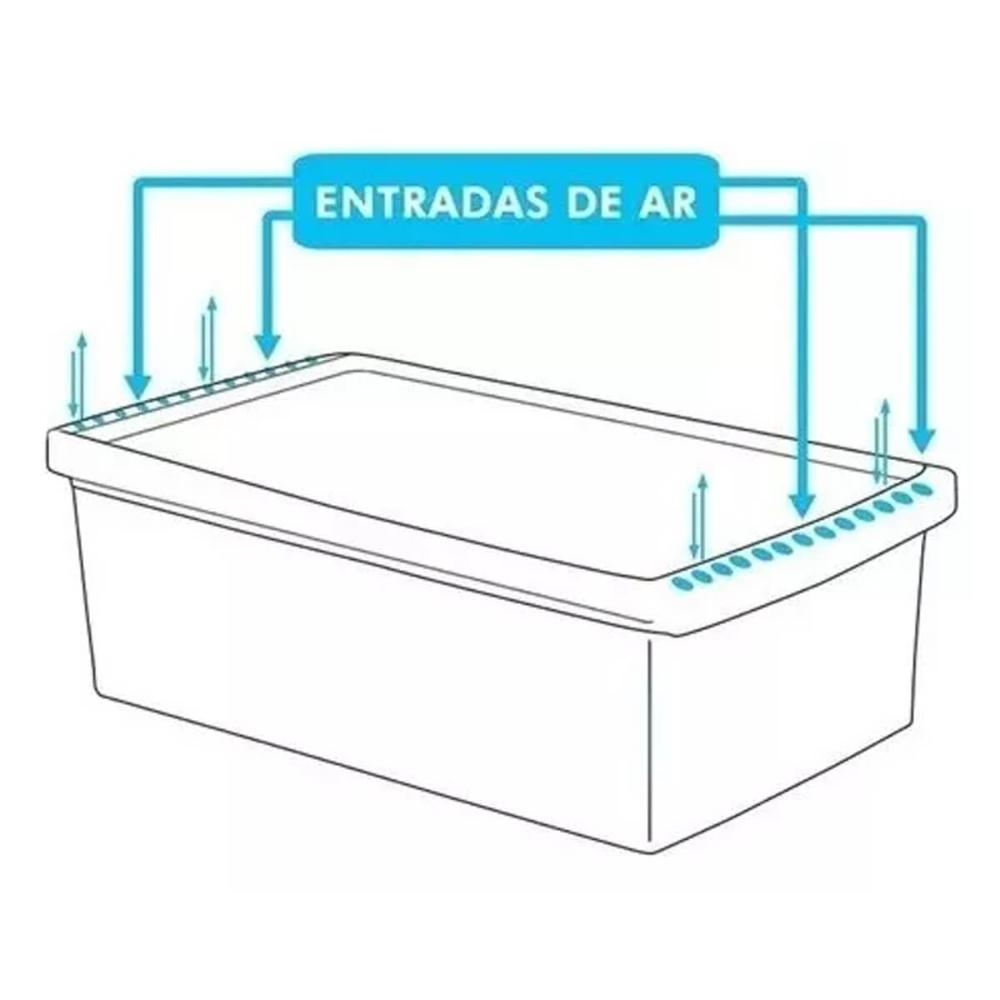 Caixa Par Sapato 35 a 38 Empilhável 4,2L Ordene Plástico Org