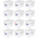 Kit 12 Caixas Organizadoras 30L Multiuso Alta Ordene Transparente Radical Color