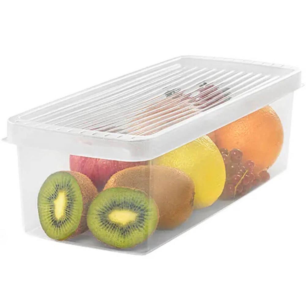Kit 2 Caixas Organizadoras de Geladeira Legumes Verduras Fru