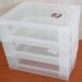 Kit 2 Gaveteiros Plástico 3 Gavetas Ordene 16,5x13x13,5cm Porta Objetos Acessórios Cristal Bel