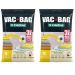Kit 2 Sacos Vac Bag Ordene para Roupas Médio 45x65cm A Vácuo Polietileno Reutilizável