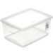 Kit 3 Caixas Organizadoras 15L Plástico com Tampa My Closet Ordene Transparente Retangular