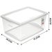 Kit 3 Caixas Organizadoras 15L Plástico com Tampa My Closet Ordene Transparente Retangular