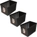 Kit 3 Caixas Plásticas para Arquivos Pastas Suspensas com Furação 42x27cm Office Line Ordene