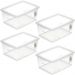 Kit 4 Caixas Organizadoras 15L de Plástico com Tampa My Closet Ordene Multiuso Retangulares Transparente