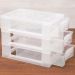 Kit 4 Organizador Médio 3 Gaveteiros Porta Medicamentos Bancada Incolor