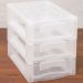 Kit 4 Organizador Médio 3 Gaveteiros Porta Medicamentos Bancada Incolor