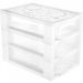 Kit 4 Organizador Médio 3 Gaveteiros Porta Medicamentos Bancada Incolor