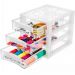 Kit 4 Organizador Médio 3 Gaveteiros Porta Medicamentos Bancada Incolor
