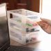 Kit 4 Organizador Médio 3 Gaveteiros Porta Medicamentos Bancada Incolor