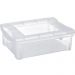 Kit 6 Caixas Organizadoras 13,5L Ordene Tampa Empilhável Closet Escritório Incolor