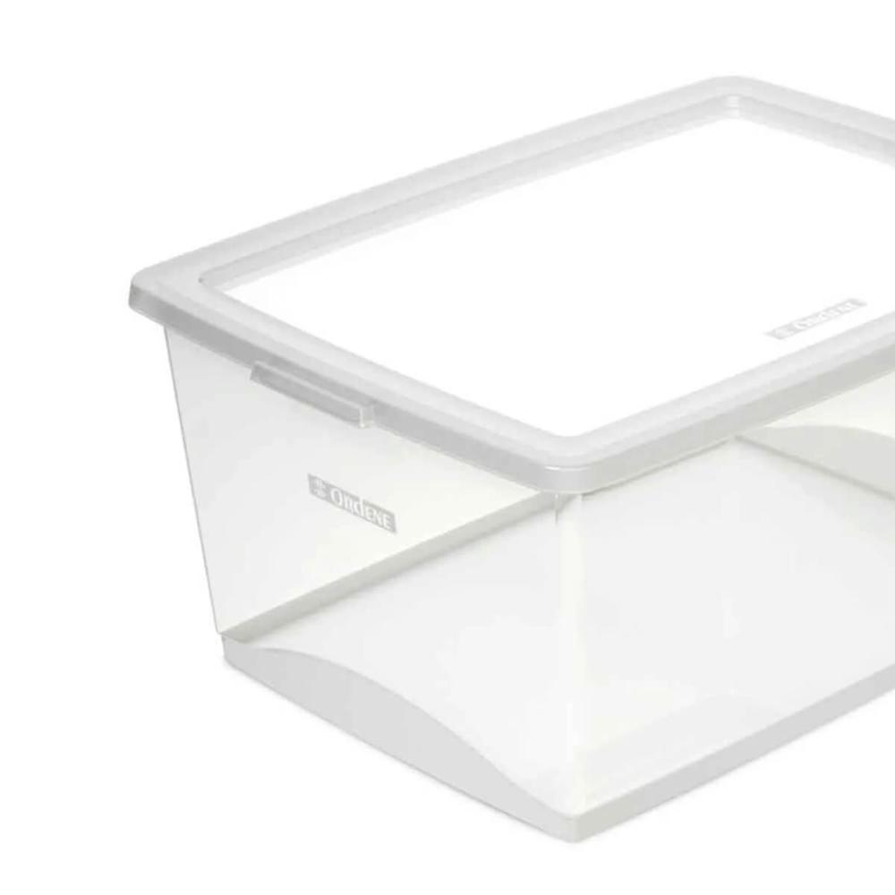 Kit 6 Caixas Organizadoras Plásticas 60L com Tampa My Closet