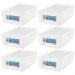 Kit 6 Caixas para Sapatos Tampas Ventiláveis Plástico Ordene