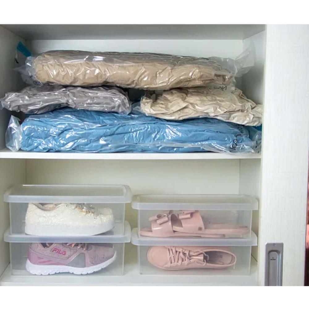 Kit 6 Caixas para Sapatos Tampas Ventiláveis Plástico Ordene