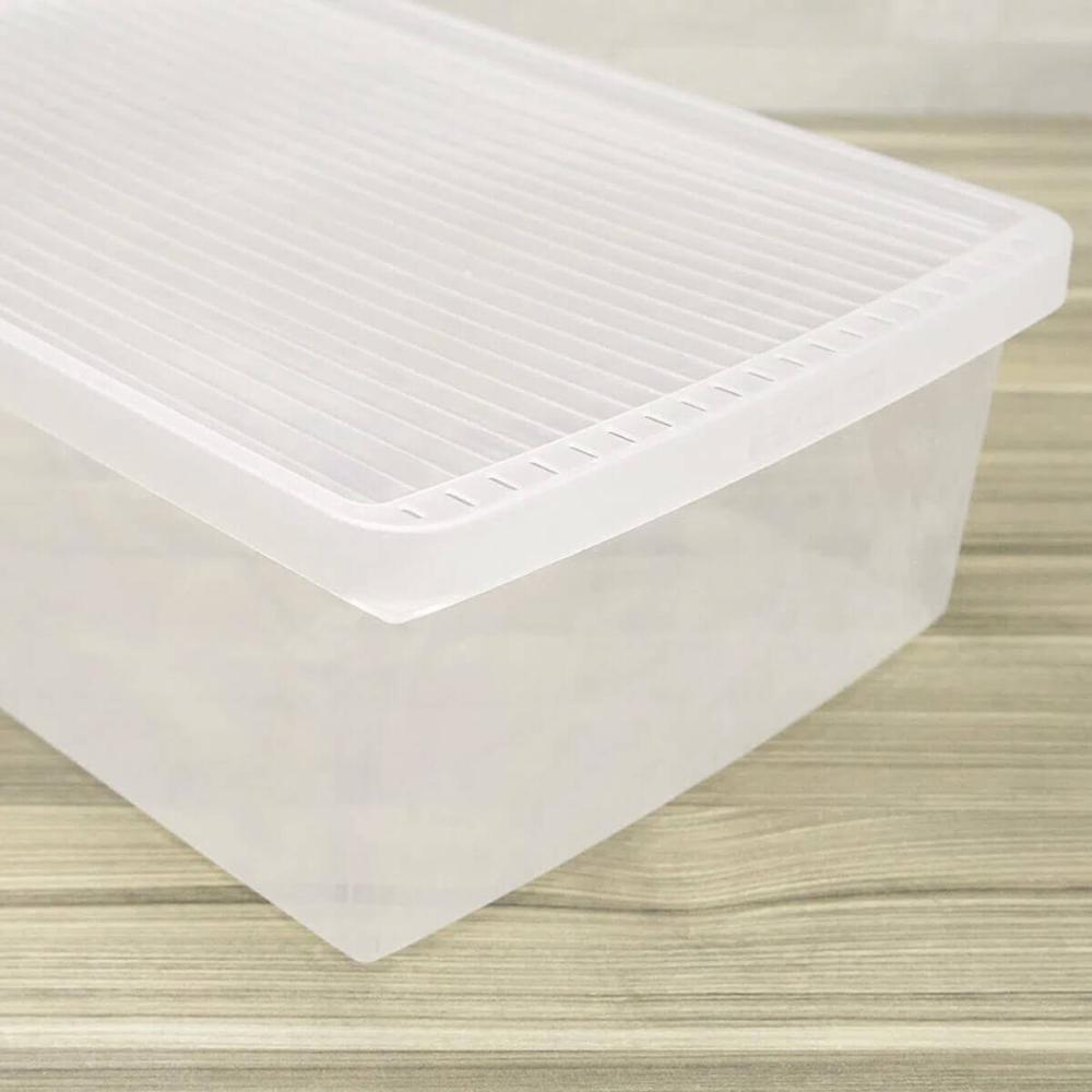 Kit 6 Caixas para Sapatos Tampas Ventiláveis Plástico Ordene