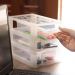 Mini Gaveteiro Para Organizar Transparente 3 Gavetas Maquiagens Jóias Escritório Ordene