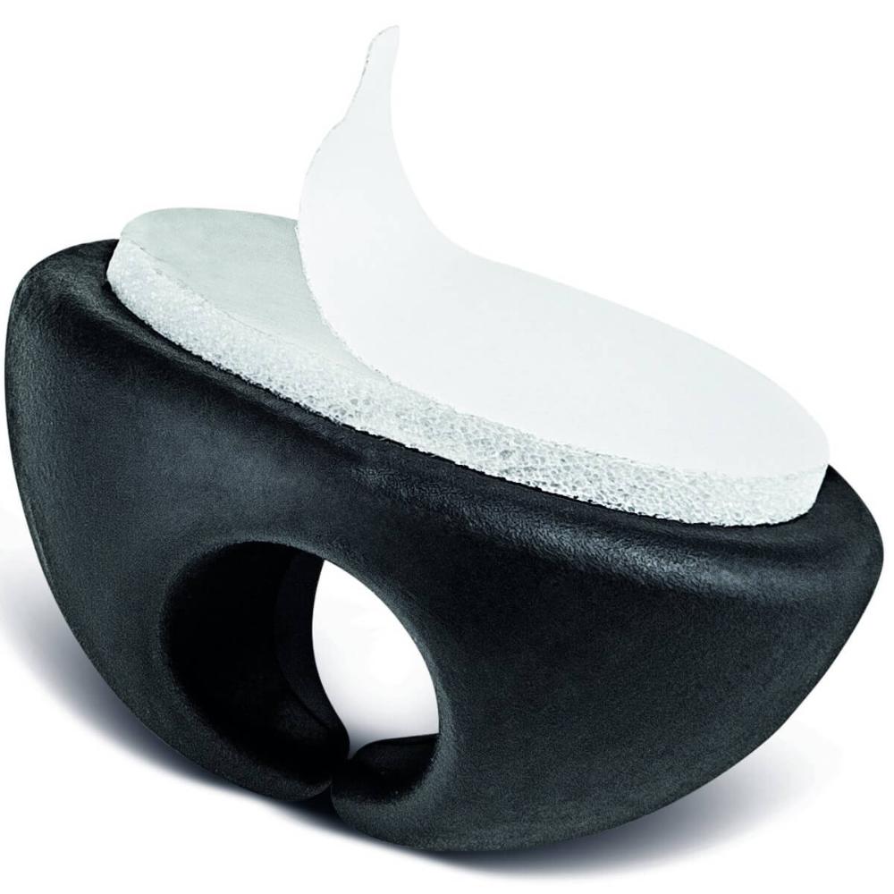 Organizador Emborrachado de Cabos Fios Adesivo Preto 6un Ordene 2,9x1,5cm Redondo