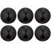 Organizador Emborrachado de Cabos Fios Adesivo Preto 6un Ordene 2,9x1,5cm Redondo