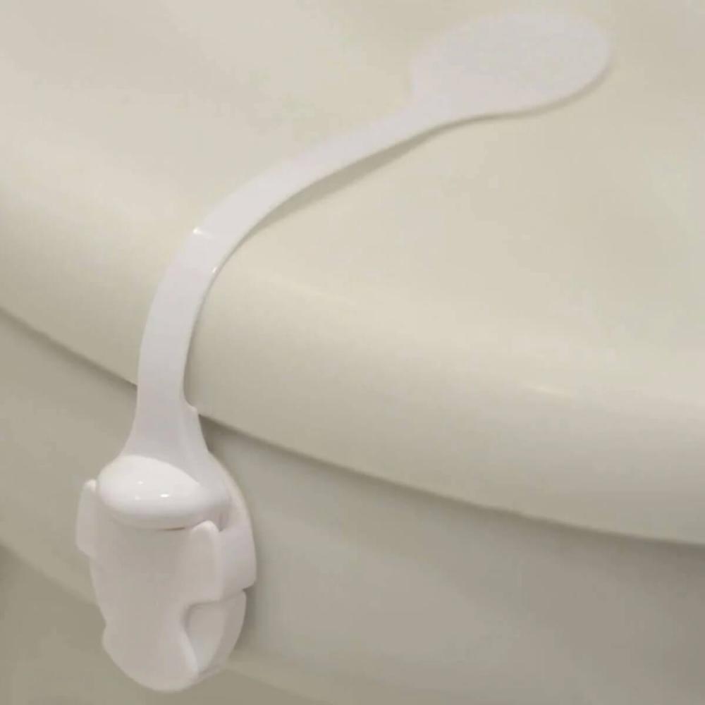 Trava de Segurança Tampo Sanitário Plástico Proteção para Bebês Crianças Branco