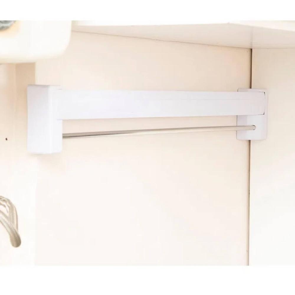 Varal de Roupas Retrátil 70cm Ordene Inox de Parede Estended