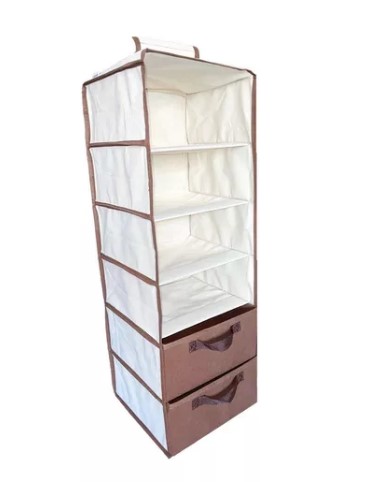 Cabideiro Com Gaveta Divisórias Organização de Closet KIT 2