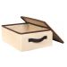 Caixa Organizadora Com Tampa 28x15x28 Puxador Alça KIT 2