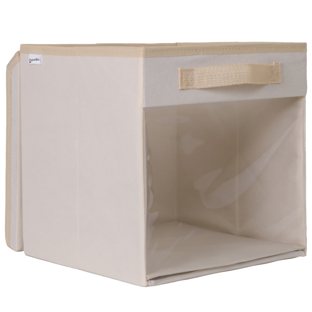 Caixa Organizadora De Brinquedo Com Tampa Fixa E Visor KIT 2