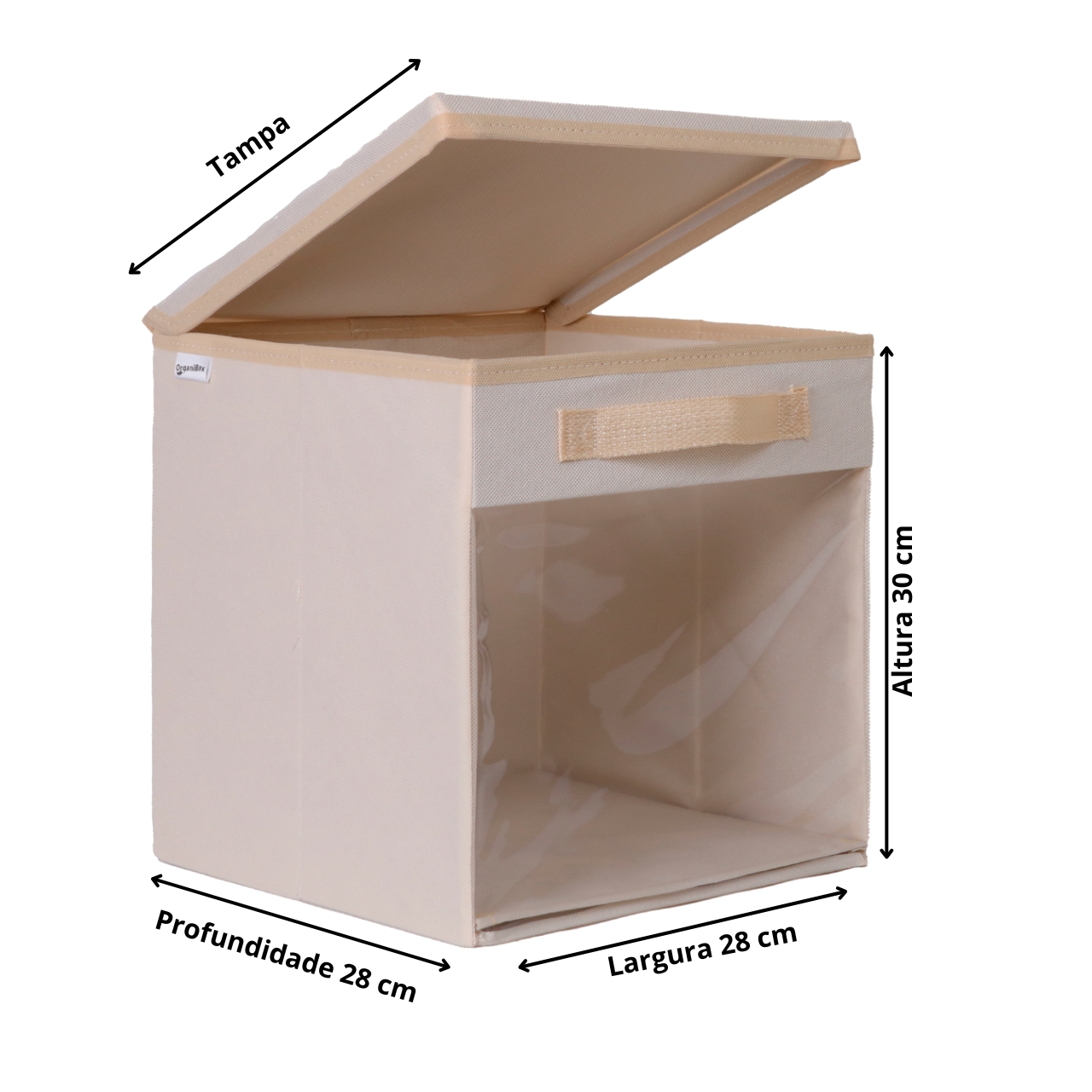 Caixa Organizadora De Brinquedo Com Tampa Fixa E Visor KIT 2