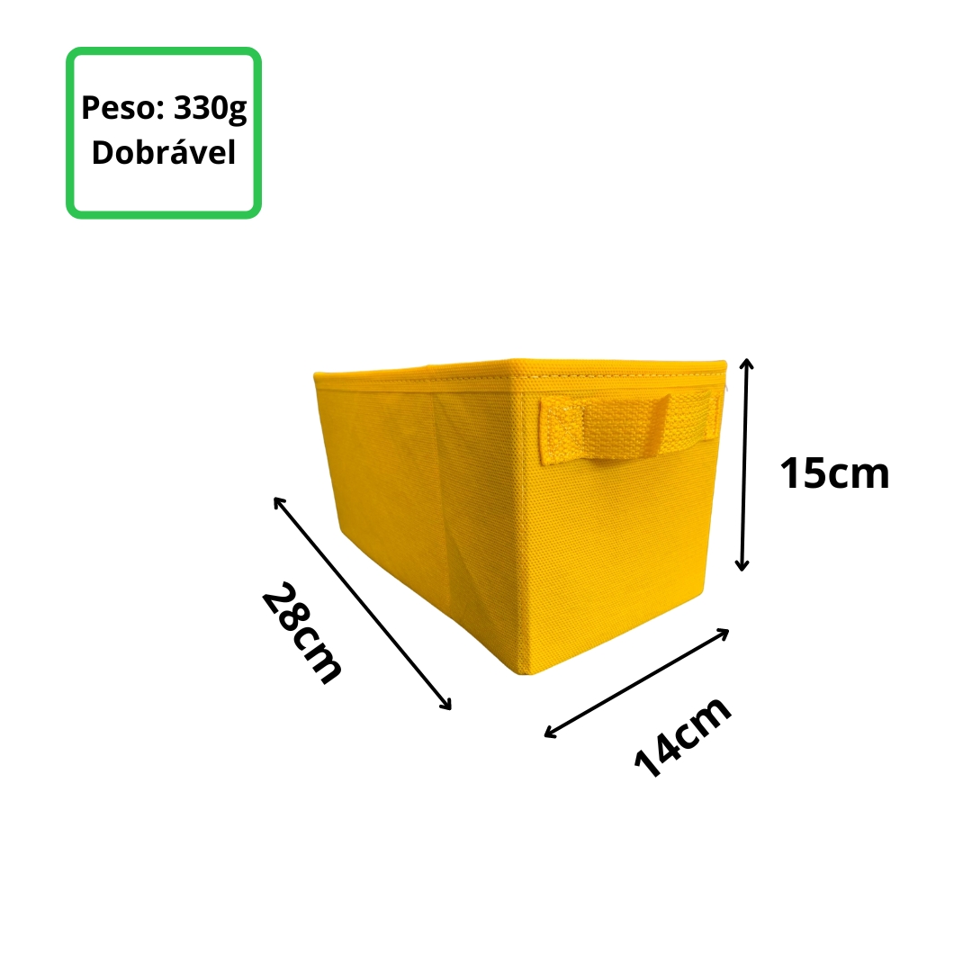 Caixa Organizadora Dobravel Pequena com Alça Kit 2